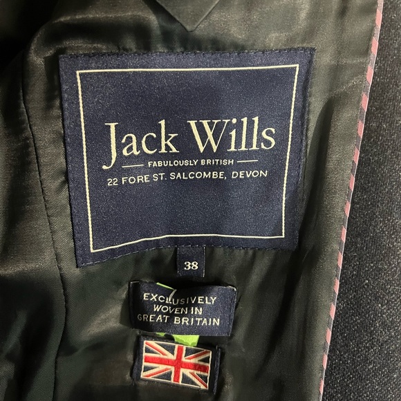 Jack Wills Navy Blue Wool Blazer Size 38 - Picture 3 of 3